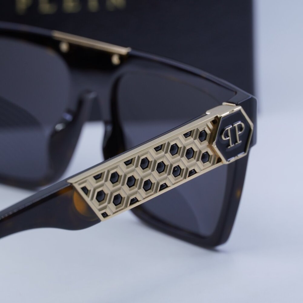 Final Price! Philipp Plein SPP080 0722 Havana/Grey Sunglasses - Picture 11 of 12